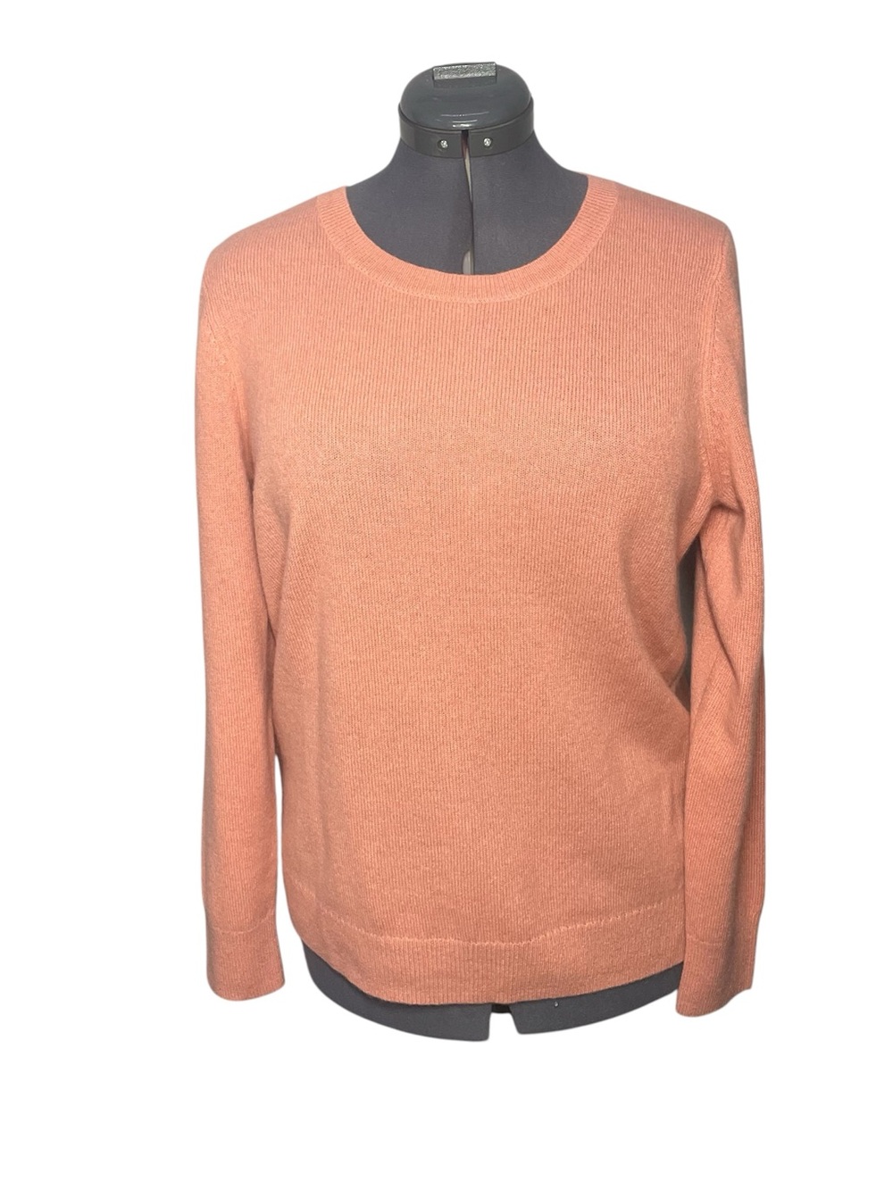 Nordstrom Pure Cashmere Sweater Crewneck L/S Womens Large L Peach